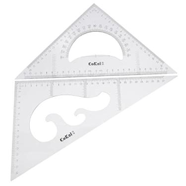 Imagem de Colaxi 30/60/Régua Triangular Triangular de Plástico Pesado Desenho 2 Peças, 30cm