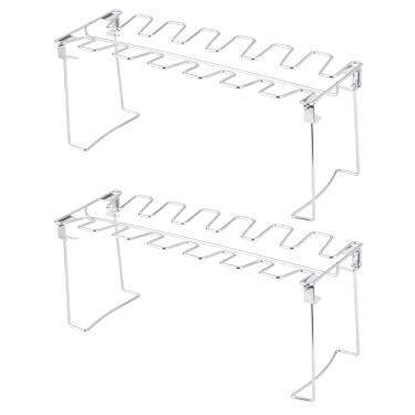 Imagem de 2 pçs suporte de perna de asa de frango em aço inoxidável suporte para assador vertical dobrável suporte para coxa de frango para churrasco, piquenique