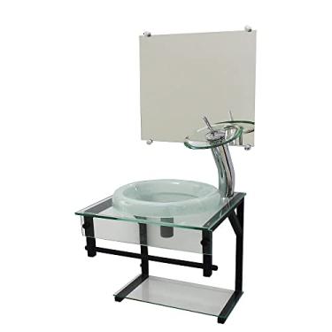 Imagem de GABINETE DE VIDRO 45CM APX COM CUBA CHAPEU INCOLOR