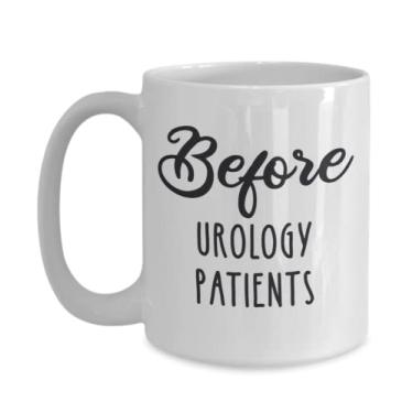 Imagem de SpreadPassion Caneca de café de urologista, ideia de presente de urologista, presente para médico, ideia de presente de médico, antes de pacientes urologistas, presente para urologistas, ideia de presente de aniversário de Natal