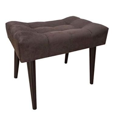 Imagem de Puff Capitonê Luxo Sued Marrom