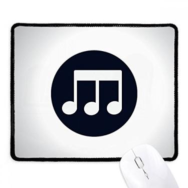 Imagem de Mousepad Triple-Quaver notas musicais preto borda costurada antiderrapante jogo