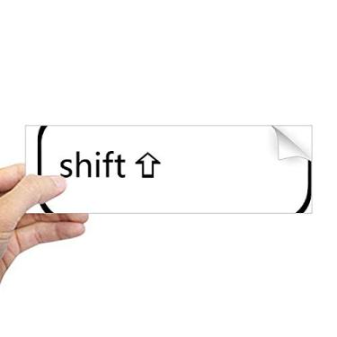 Imagem de DIYthinker Adesivo retangular para teclado com símbolo, mudança de teclado, decalque de janela