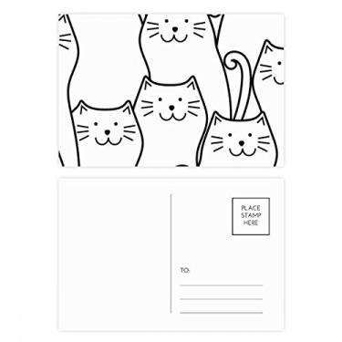 Imagem de Smiling Cat Protect Animal Pet Lover, conjunto de cartões postais de aniversário para enviar cartões de agradecimento