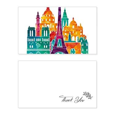 Imagem de Castelo de Paris, França, Torre Eiffel, Cartão de agradecimento, Papel de aniversário, Agradecimento de Casamento