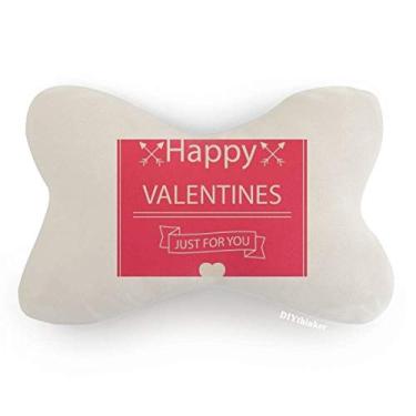 Imagem de DIYthinker Almofada de apoio de cabeça para decoração de pescoço Happy Valentine's Day Just for You