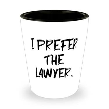 Imagem de Lawyer For Coleagues, I Preferfer the Lawyer, Copo de shot útil para advogado, copo de cerâmica de amigos