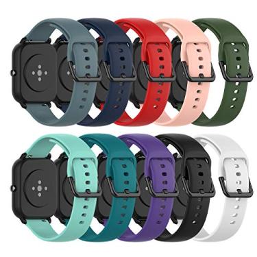 Imagem de Hoopyeecase Silicone Pulseira de relógio Compatível com Amazfit GTS/GTS2/GTS 2e/GTS 2 mini, 20MM Banda Substituição Quick Release Pulseiras para Amazfit Bip U Pro/Bip/Bip Lite/Bip S/Bip S lite/Bip U