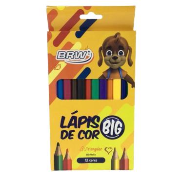 Imagem de Lápis de cor Big corpo triangular 12 cores Marca BRW
