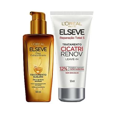 Imagem de ELSEVE Kit Óleo Extraordinário L'Oréal Paris + Leave-In De Tratamento Cicatri Renov L'Oréal Paris