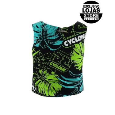 Imagem de Regata Feminina Cyclone Cropped Full Tropical Logos