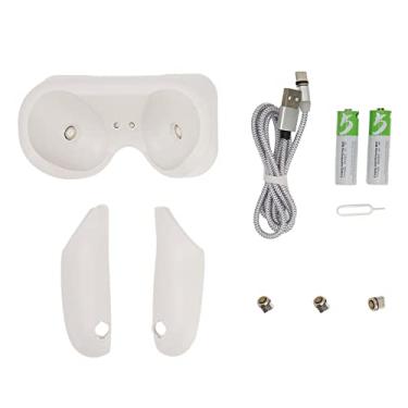 Imagem de Vomeko Base de carregamento para Oculus Quest 2, base de carregamento magnética, conjunto de estação de carregamento de bateria recarregável para controladores de realidade virtual, cabo magnético 2 baterias recarregáveis