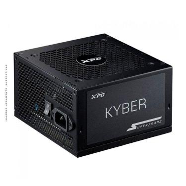 Imagem de Fonte XPG SuperFrame Kyber, 850w, PCIe 5.0, 80 Plus Gold, Preta - KYBER850G-BKCBR-SF