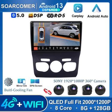 Imagem de Android 13 Car Radio Multimedia Video Player  2 DIN  Navegação GPS  DSP  RDS  WiFi  DVD  Citroen C4