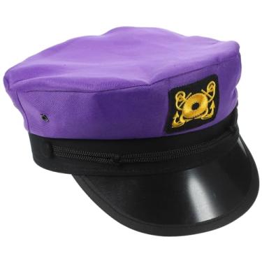 Imagem de Chapéu de capitão ajustável chapéu de iate chapéu marinho boné de marinheiro boné de navio boné de barco capitães festa náutica cosplay para homens mulheres roxo