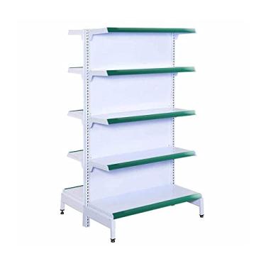 Imagem de Gôndola Prateleira Supermercado 5 Níveis 40x30 New Plus 1,70 Central Inicial Verde Sa Gôndolas