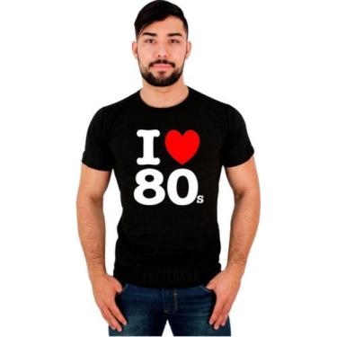 Imagem de Camiseta Camisa I Love Anos 80S Camisas Anos 80 Super Oferta - Nessa S