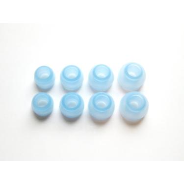 Imagem de 8 peças: 4 pares de fones de ouvido intra-auriculares da série XS/S/M/L azuis compatíveis com fones de ouvido Philips SHE, SHO, SHS, SHQ, SHB