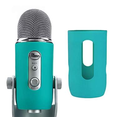 Imagem de YOUSHARES Protetor Blue Yeti – Capa de silicone de proteção total para microfone Yeti & Yeti Pro (verde jade)