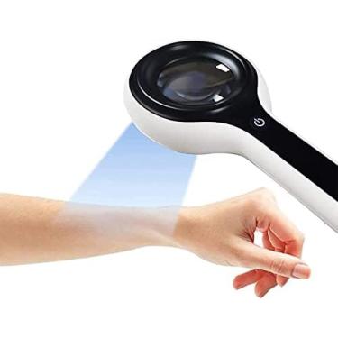 Imagem de Análise de pele com lâmpada Woods, luz de lâmpada para analisador de beleza de salão facial, operação com uma tecla e fácil de usar, para análise de pele e testes não destrutivos