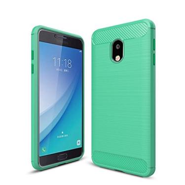 Imagem de Capa para Samsung Galaxy J5 2017/J530/J5 Pro, capa de material de fibra de carbono, macia, antiderrapante macia, anti-impressão digital, capa totalmente protetora para Samsung Galaxy J5 2017/J530/J5