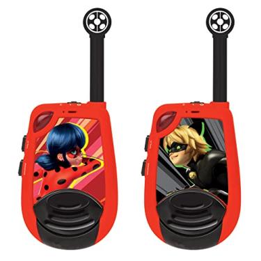 Imagem de Lexibook Miraculous – Walkie-Talkies digitais para crianças – Alcance de transmissão de 2 km, função de luz Morse, clipe de cinto para transporte, 2 canais, bateria, vermelho, TW25MI