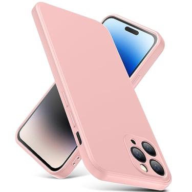 Imagem de YSLBWLE Capa para iPhone 12 Pro Max, capa fina de silicone líquido, à prova de choque, capa fina para iPhone 12 Pro Max, capa protetora de câmera de corpo inteiro - rosa 2-IP12pm-12