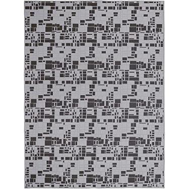 Imagem de Tapete para Sala Facile Cinza Quadros 1,50X2,00M - São Carlos