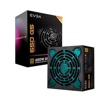 Imagem de EVGA 650 G5, 80 Plus Gold 650W, totalmente modular, modo ECO com ventilador Fdb, capacitores 100% japoneses, garantia de 10 anos, tamanho compacto de 150 mm, fonte de alimentação 220-G5-0650-X1