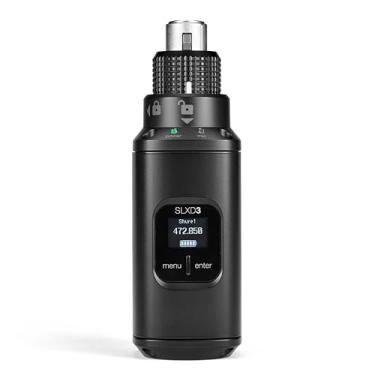 Imagem de Shure Transmissor digital sem fio SLXD3 plug-in - Converta microfones XLR para SLX-D sem fio, conexão segura, áudio de 24 bits, sincronização IR - Inclui baterias e bolsa de transporte | Banda J52