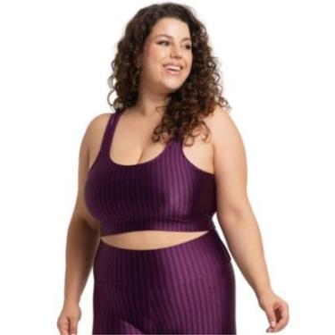 Imagem de Top New Zig 3D Plus Size Bella Fiore Com Bojo Removível Alta Compressão Academia Moda Fitness-Feminino