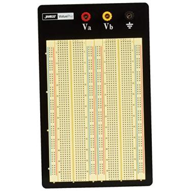 Imagem de JAMECO VALUEPRO - WBU-204-R Jameco Valuepro Protoboard sem solda de 1660 pontos 6,5" C x 4,3" L, largura de 0,1", Ideal para