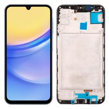 Imagem de Substituição de tela digital LCD compatível com Samsung Galaxy A15 4G / 5G A156u s156vl A156a A156w (preto com moldura) Montagem digitalizador de tela sensível ao toque com ferramentas de reparo -