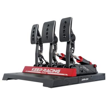 Imagem de Simagic P1000 Tri Pedal Simagic Simuladores ExtremeSimracing - Pedaleira de Simulação de Corrida - Vermelho - USB - PC