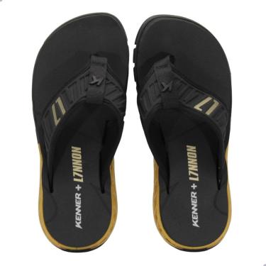 Imagem de Chinelo Kenner Djy-01 Rakka Preto/Dourado