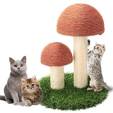Imagem de GiftParty – Poste de arranhões para gatos – Brinquedo de móveis de gato de arranhador de sisal durável de 38,1 x 30,48 cm para gatinhos