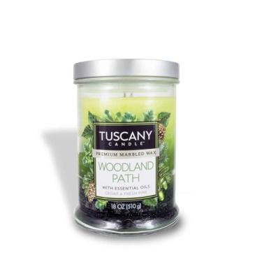 Imagem de Tuscany Candle Woodland Path com óleos essenciais cedro e pinho fresco 2 pavios 180z