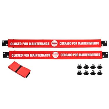 Imagem de Placa fechada para manutenção com extremidades magnéticas, extremidades adicionais de ventosa, 2 pacotes de nylon para banheiro e banheiro fechado para manutenção de placa de barricada, inglês e