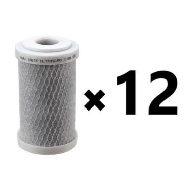 Imagem de Kit 12 Refil Filtro 5 Carbon Block Carvão Bbi Pentair Carvão Ativado E