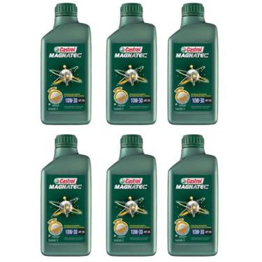 Imagem de 6 Oleo Motor Castrol Magnatec 10w30 Semi-sintético 1lt - Texaco