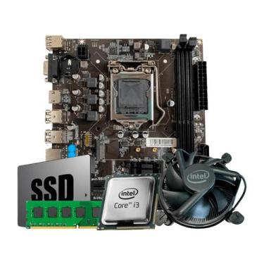 Imagem de Kit Processador i3 2100 + Placa Mae H61 1155 NMVe M2 + RAM 8GB DDR3 + 