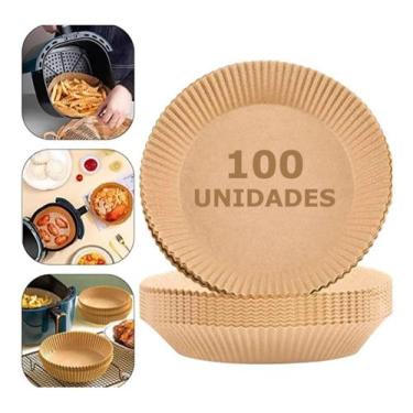 Imagem de Forma Forro De Papel Descartável P/ Air Fryer Kit Com 100 Unidades - N