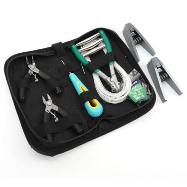 Imagem de Kit de Ferramentas para Rosqueamento de Raquete de Badminton, Manutenção Eficiente Diy para Raquetes de Tênis Com Clipes de Linha e Bolsa para Tênis de Badminton