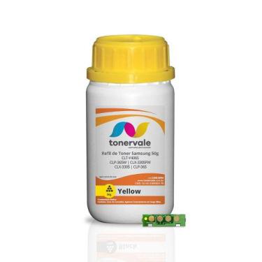 Imagem de Combo 5 Refil de Toner + 5 Chips TankFull Para Samsung Amarelo CLT-Y40