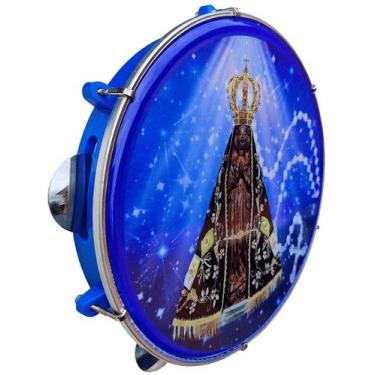 Imagem de Pandeiro Vip 10 Polegadas Pele Leitosa Nossa Senhora Terço - VIP Percu