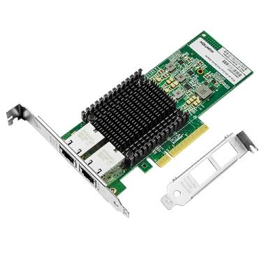 Imagem de Placa de rede PCI-E de 10 GB para Intel X550-T2, porta RJ45 dupla, com controlador Intel Intel X550, adaptador LAN PCI Express 10G compatível com Windows Server/Linux/VMware