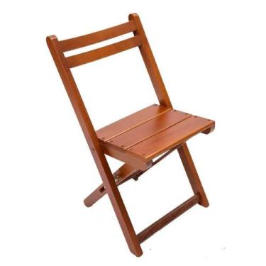 Imagem de Cadeira De Madeira Dobravel Mel Encosto Anatomico - So Mesas So Cadeir