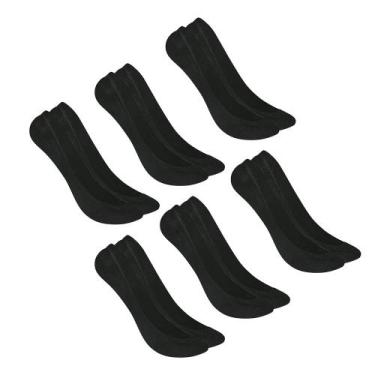 Imagem de Kit 6 Pares De Meias Femininas Super Invisível Sapatilha Selene Básica