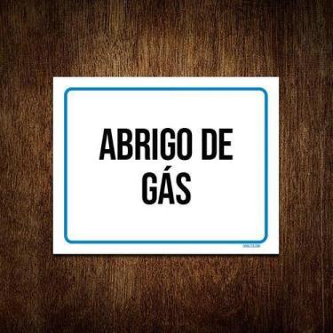 Imagem de Kit 3 Placas Sinalização Ambiente Abrigo De Gás - Sinalizo.Com