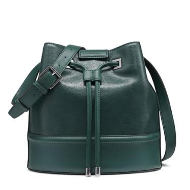 Imagem de Calvin Klein Bolsa tiracolo feminina cinza – couro vegano, monograma, 2 bolsos, Floresta profunda, One Size